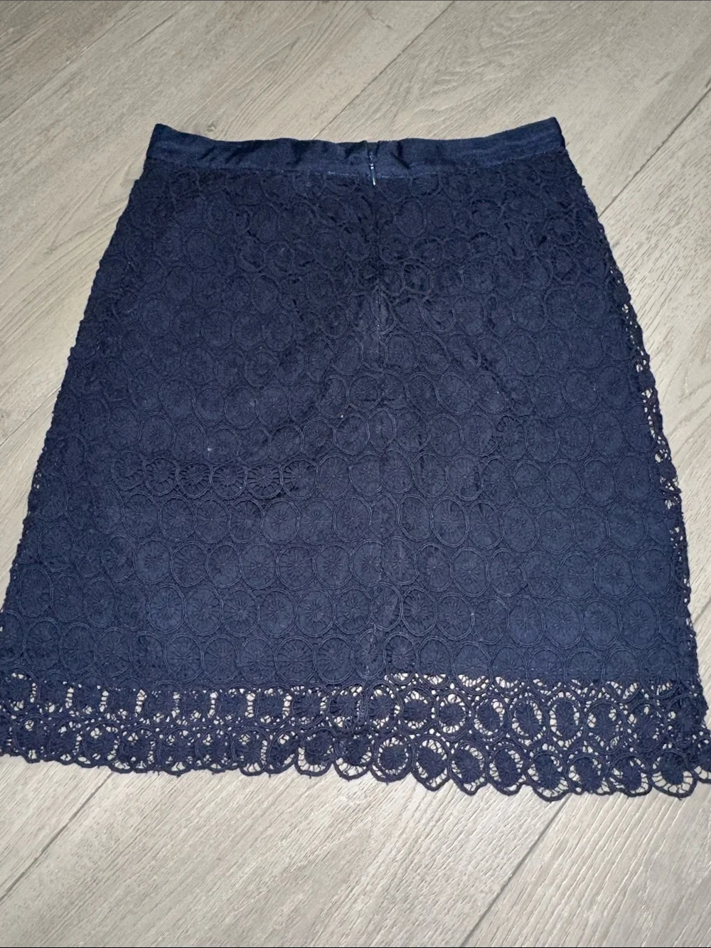 Loft Navy Lace Pencil Skirt size 2